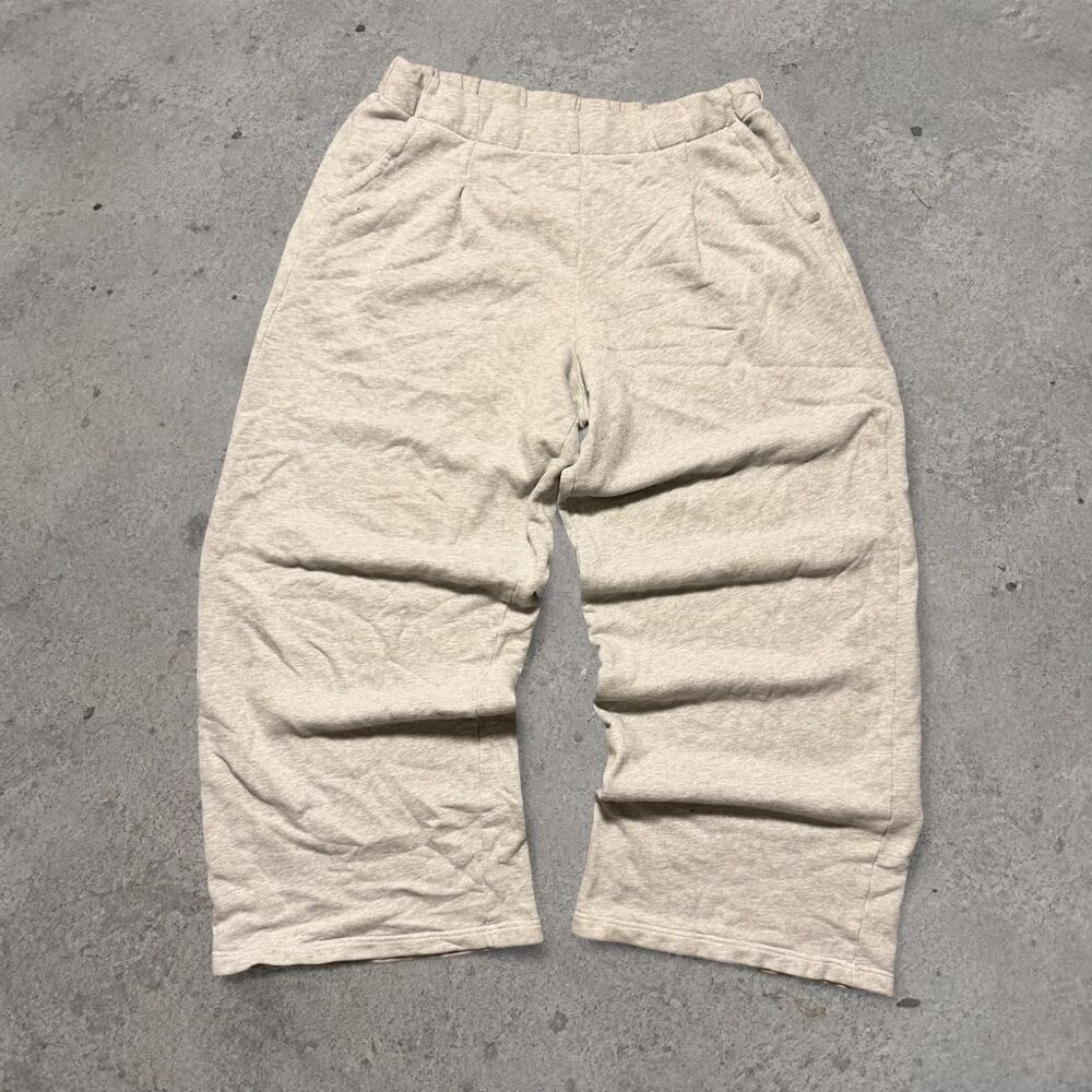 Super Baggy Wide Leg Aerie Light Gray Womens Sweatpants Size Large Long